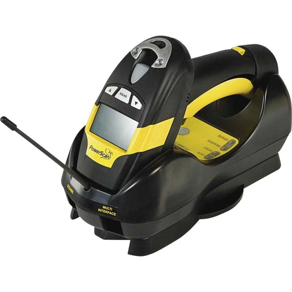 1D bežični skener bar kodova DataLogic PowerScan PM8300 Laser žuti, crni, ručni skener USB slika
