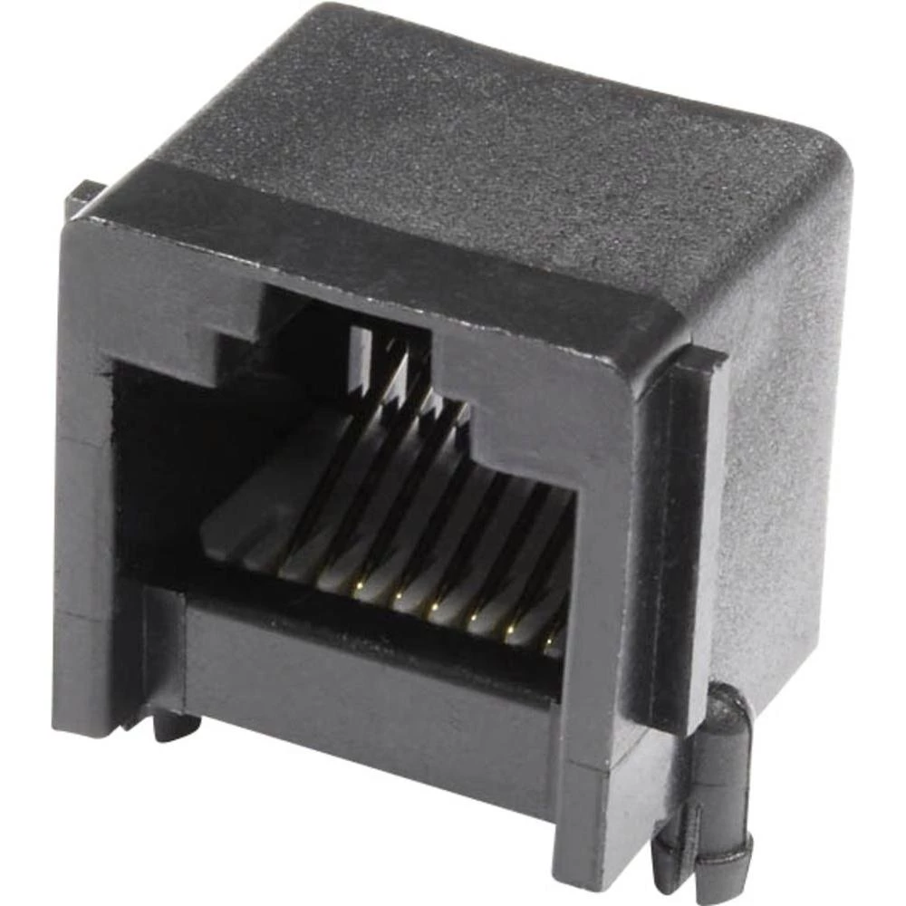 Modularna ugradbena utičnica, horizontalna, br. polova: 8 MJUSE88GAB crna, econ connect MJUSE88GAB 1 kom. slika