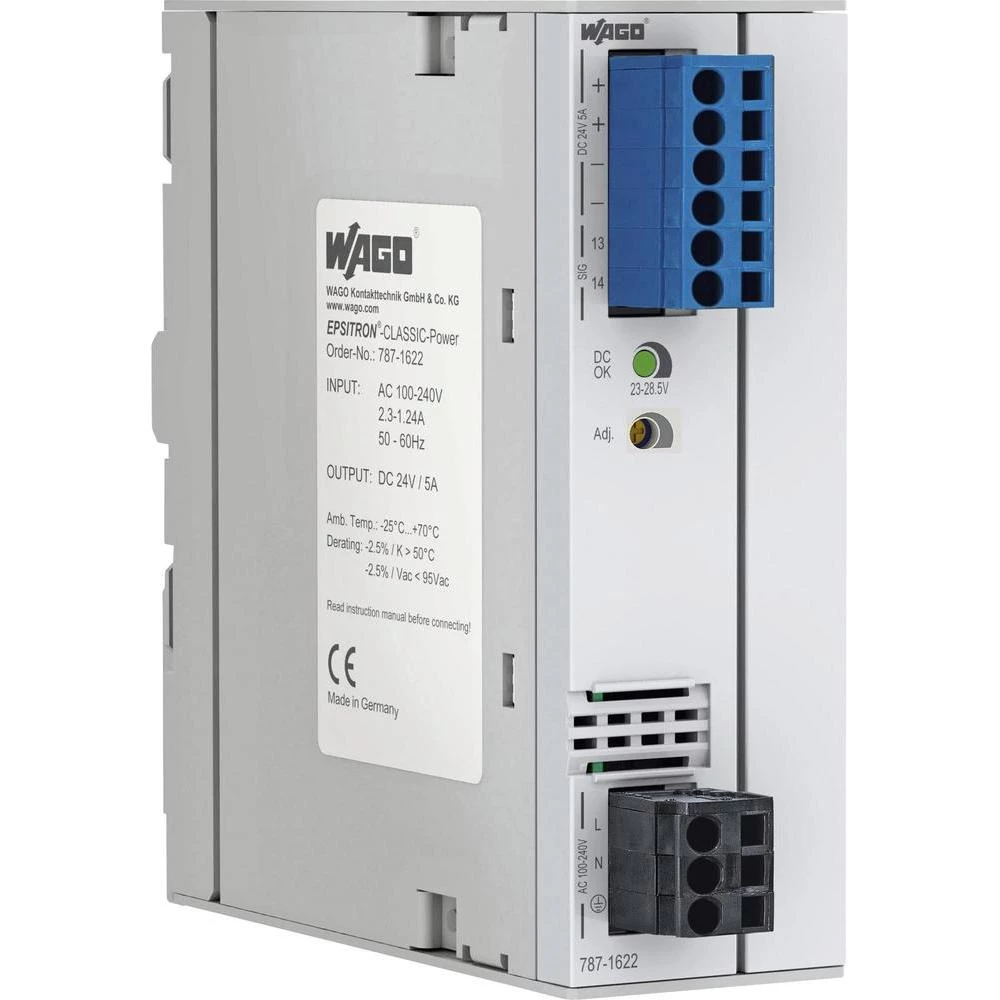 Adapter napajanja za profilne šine (DIN-letva) WAGO WAGO Kontakttechnik GmbH 28.5 V/DC 5 A 142 W 1 x slika