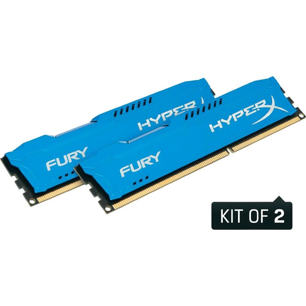 Set radna memorija za osobno računalo HX313C9FK2/8 Kingston Fury Blue 8 GB 2 x 4 GB DDR3-RAM 1333 MHz CL9 9-9-36 slika