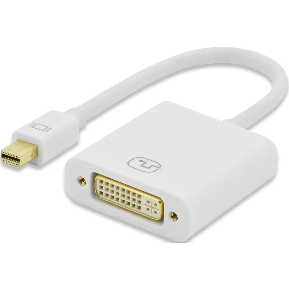 DisplayPort / DVI adapter [1x Mini-DisplayPort utikač 1x DVI-ženski utikač 24+5-polni] ednet crna navojni, pozlaćeni utični kont slika