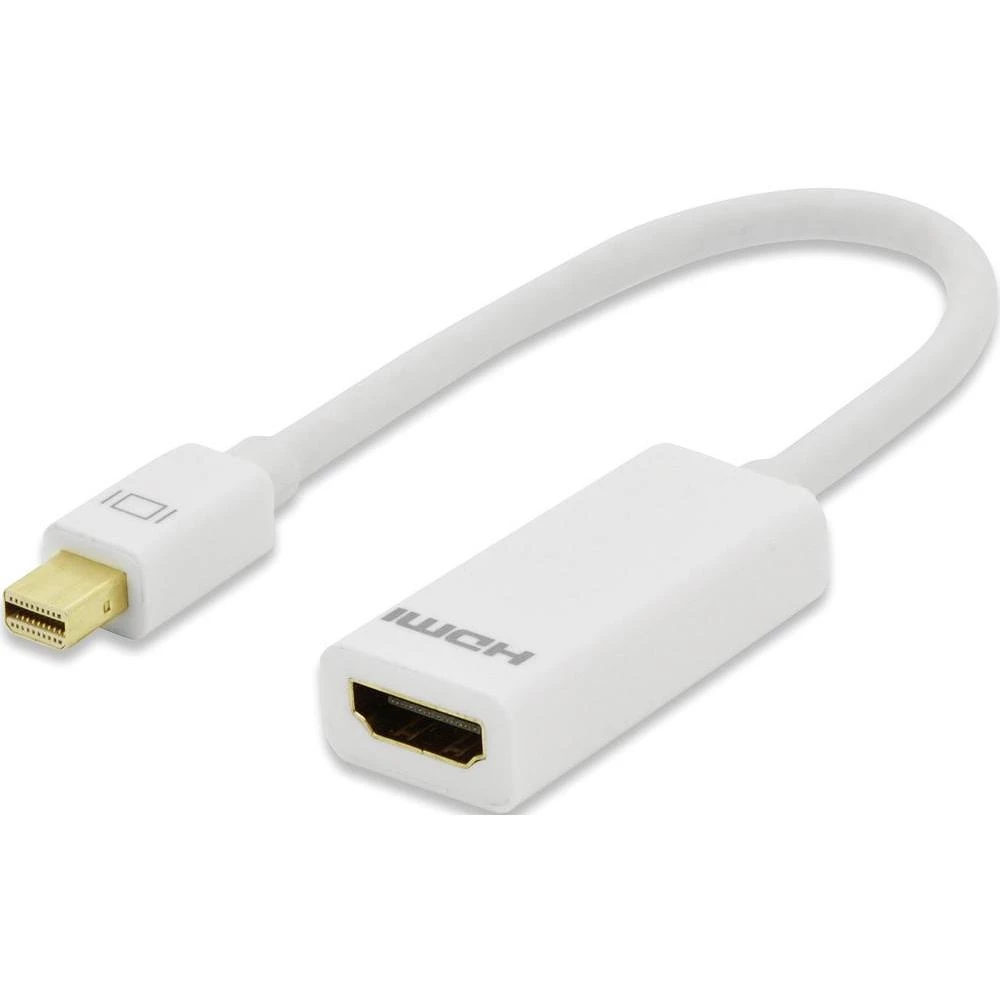 DisplayPort / HDMI adapter [1x Mini-DisplayPort utikač 1x HDMI-ženski utikač] ednet bijela pozlaćeni utični kontakti, UL certifi slika