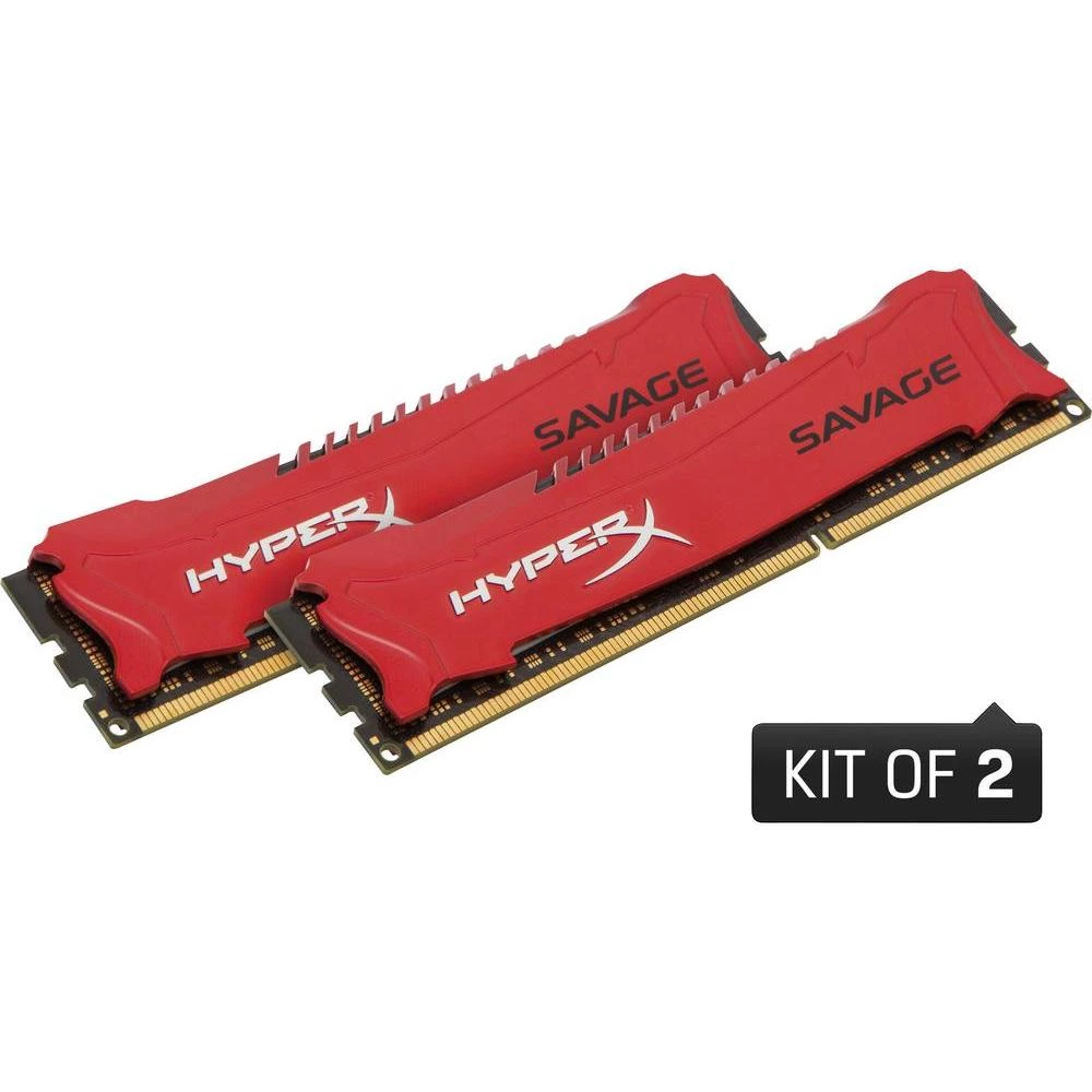 Set radna memorija za osobno računalo HX324C11SRK2/16 Kingston HyperX Savage 16 GB 2 x 8 GB DDR3-RAM 2400 MHz CL11 11-11-35 slika
