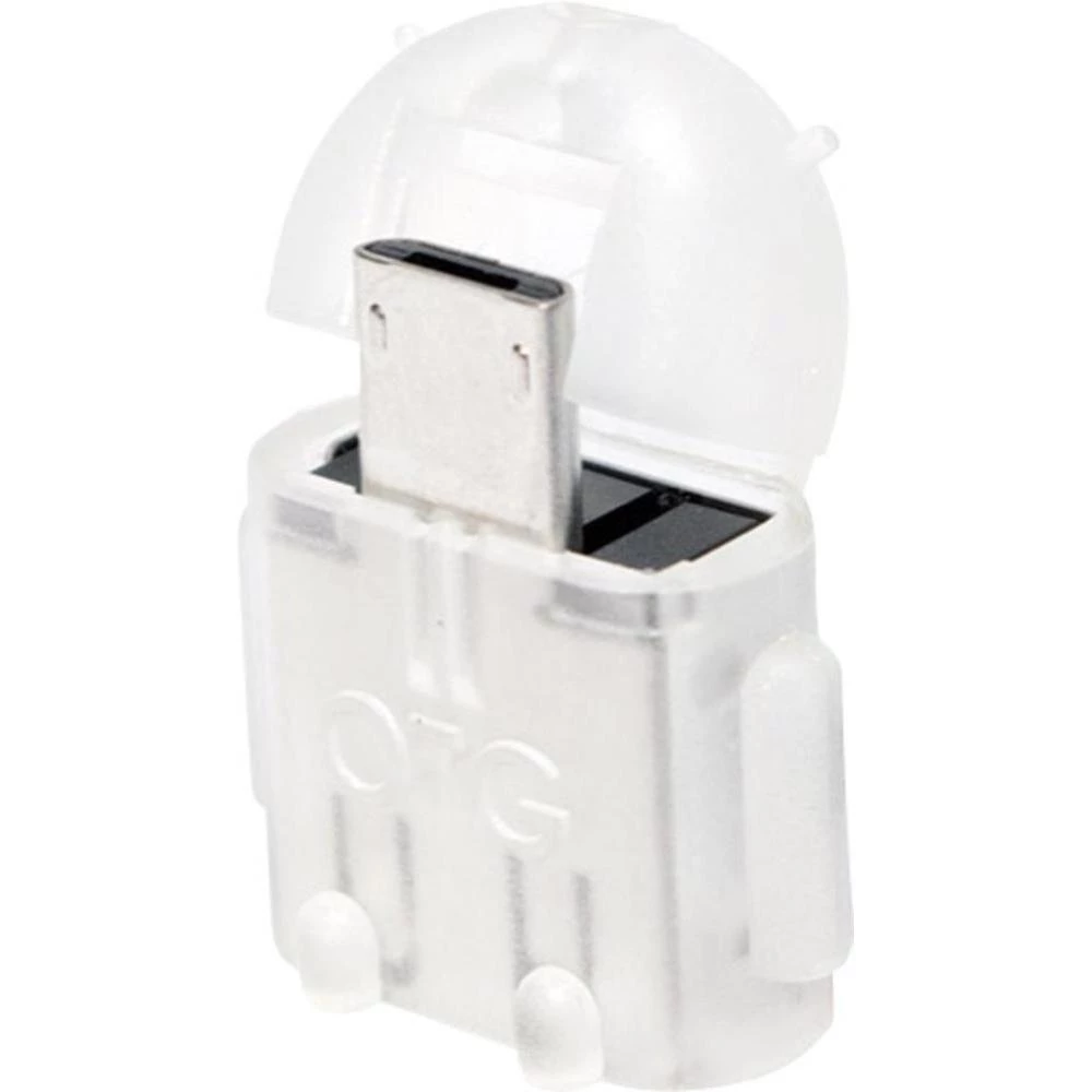 USB 2.0 adapter [1x USB 2.0 utikač Micro-B - 1x USB 2.0 ženski utikač A] LogiLink prozirna s OTG funkcijom slika