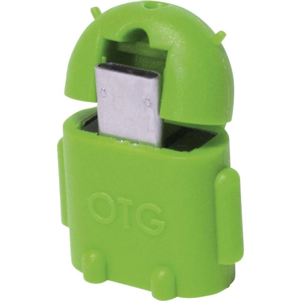 USB 2.0 adapter [1x USB 2.0 utikač Micro-B - 1x USB 2.0 ženski utikač A] LogiLink zelena s OTG funkcijom slika