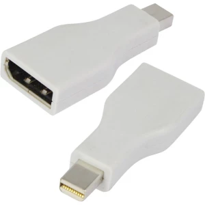 DisplayPort adapter [1x DisplayPort ženski utikač => 1x Mini-DisplayPort utikač] LogiLink bijela pozlaćeni utični kontakti slika