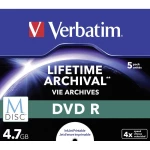 M-DISC DVD Rohling 4.7 GB 43821 Verbatim Jewelcase RW 5 kom.