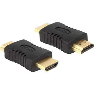 HDMI adapter [1x HDMI utikač 1x HDMI utikač] Delock crna pozlaćeni utični kontakti slika