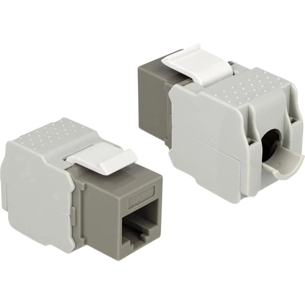 RJ45 ugradbeni model Keystone CAT 6 Delock siva slika