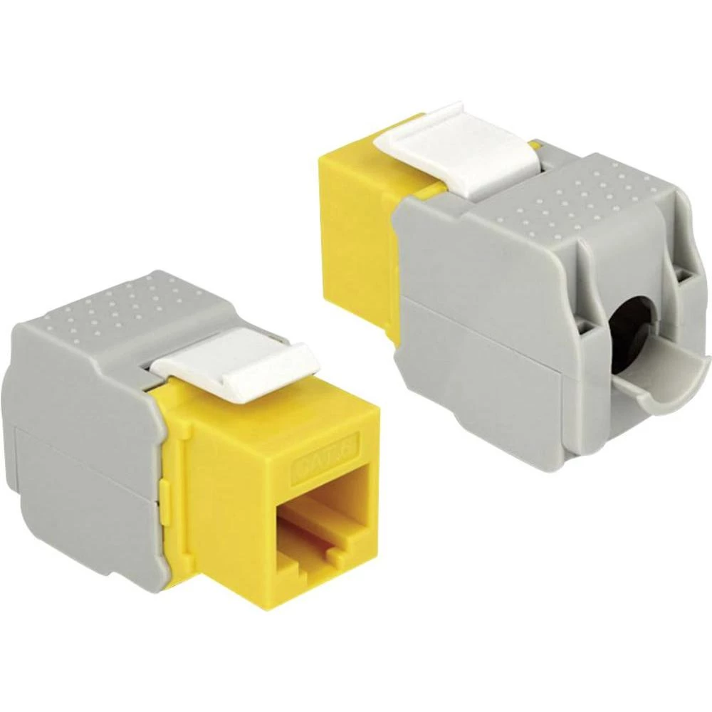 RJ45 ugradbeni model Keystone CAT 6 Delock žuta slika