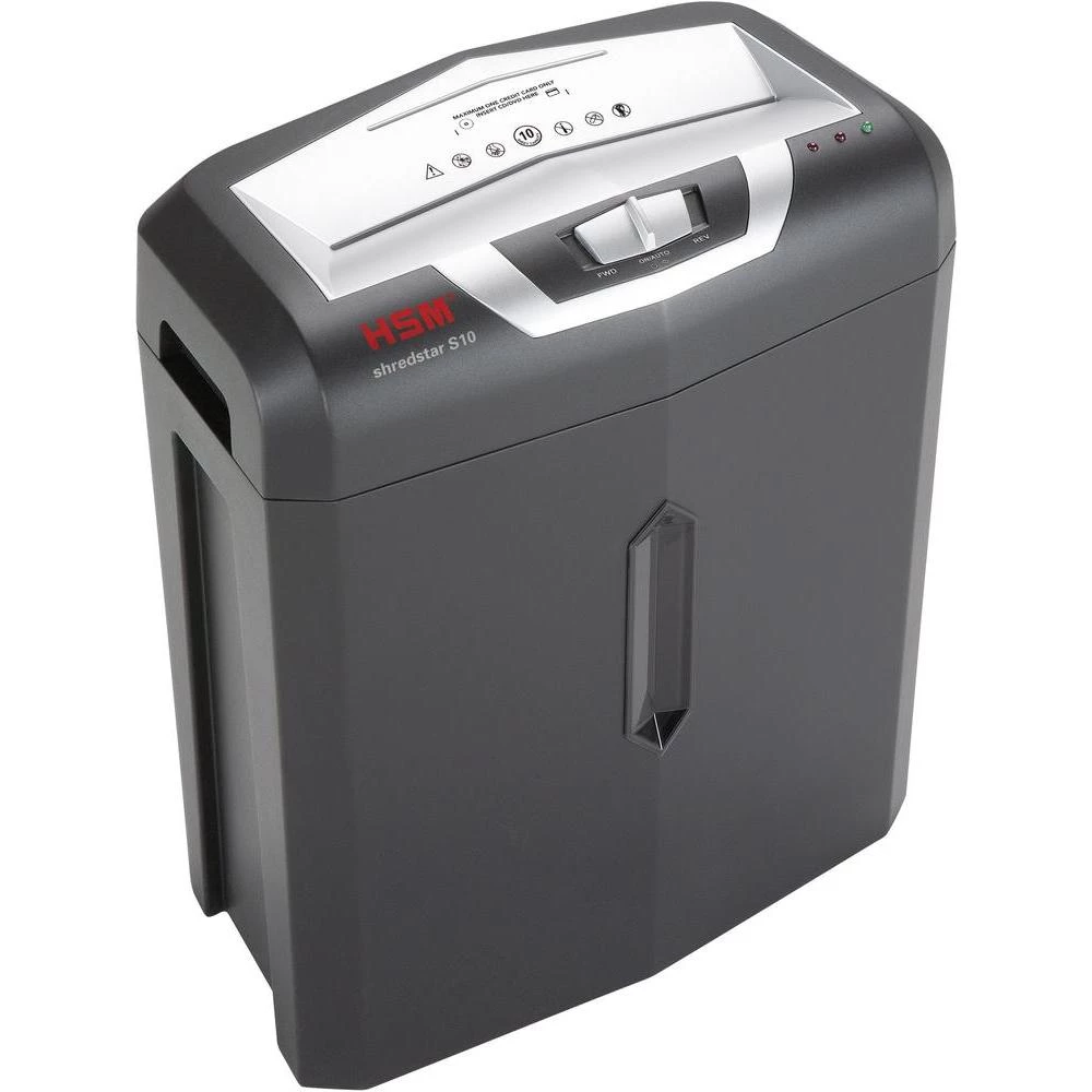 Uništavač dokumenata HSM shredstar S10 uzdužni rez stupanj zaštite 2 uništava i CD-e, DVD-e, kreditne kartice slika