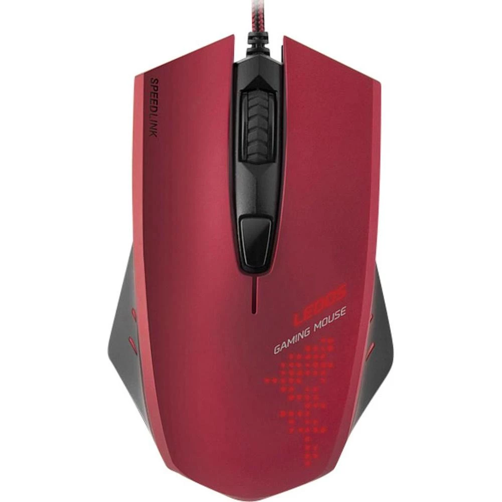 USB optički miš za igranje LEDOS Speed-Link crvena/crna slika