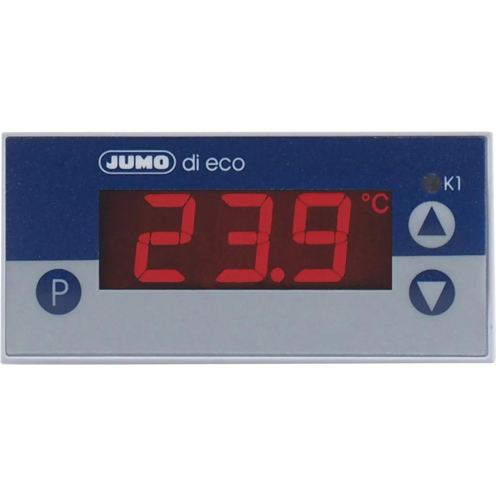 JUMO-DiEco-Digitalni prikaz temperature, 12-24V/DC, 69 x 28.5x56 mm, senzor tip Pt1 701540/811-31 slika