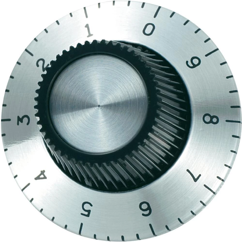 Gumb s skalom RN-113A, aluminij, promjer osi 6.4 mm slika