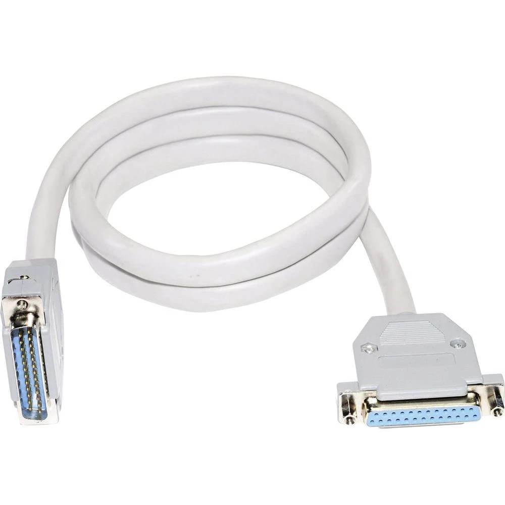 Serijski, paralelni priključni kabel [1x D-SUB utikač 25pol. - 1x D-SUB utičnica slika