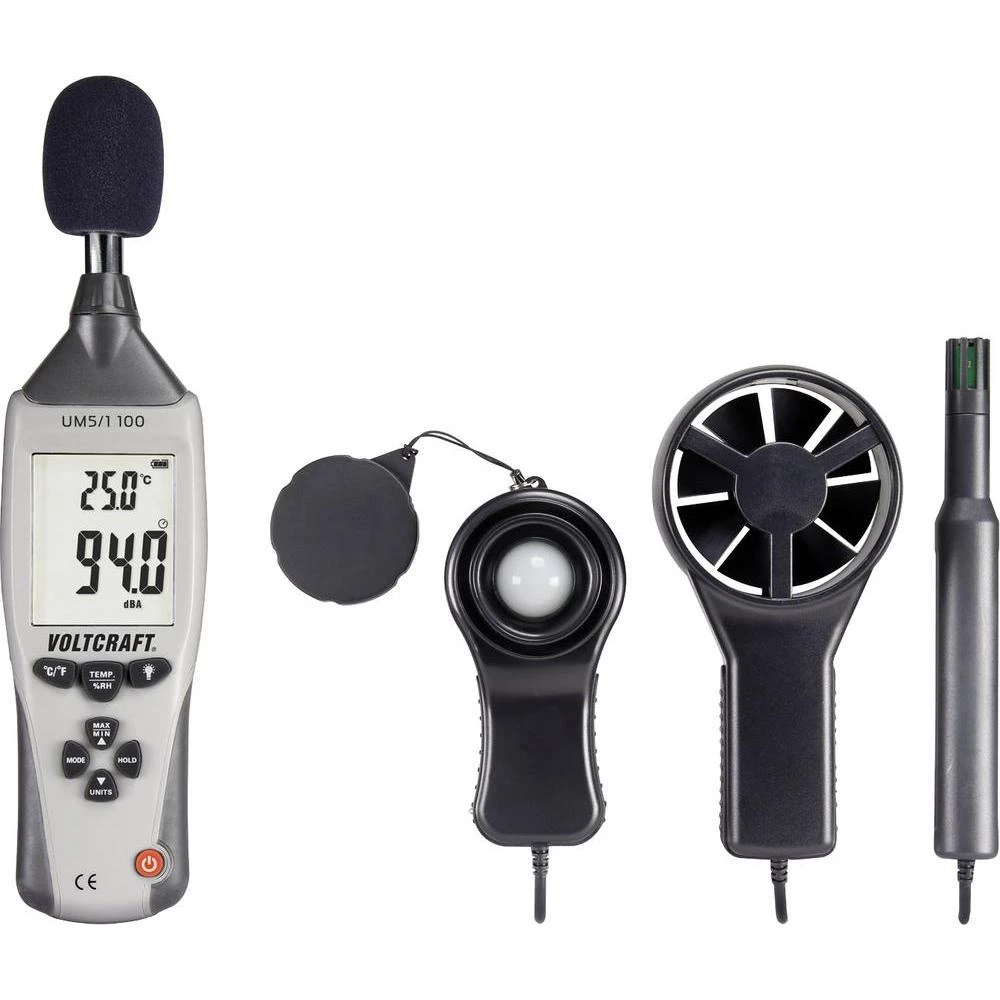 Uređaj za mjerjenje temperature VOLTCRAFT UM5/1 100 -40 do +70 °C senzor tip-K višenamjenski uređaj za mjerenje okoline 5-u-1 slika