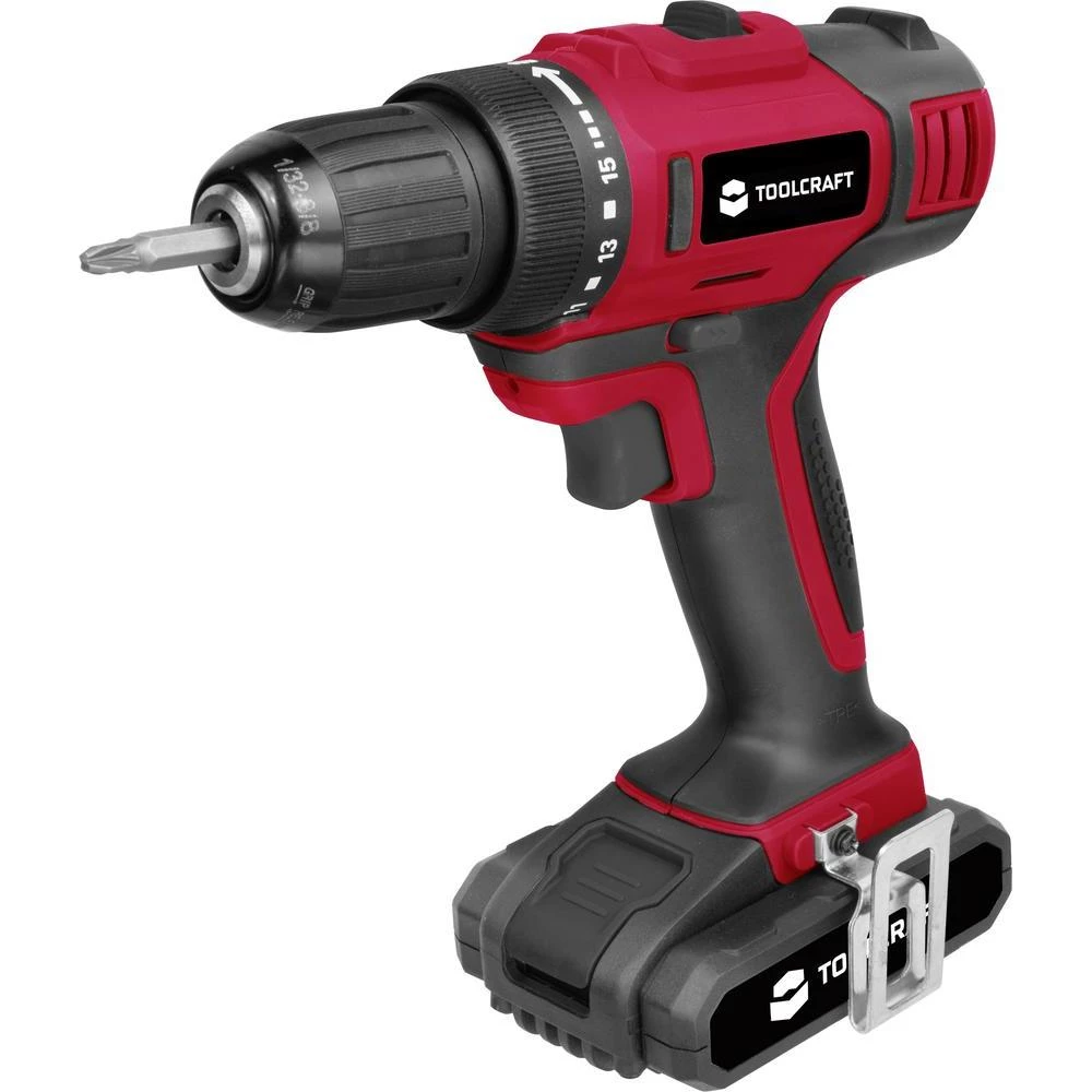 TOOLCRAFT DD 18 akumulatorska bušilica-odvijač 18 V 2 Ah Li-Ion uklj. akumulator i kovčeg slika