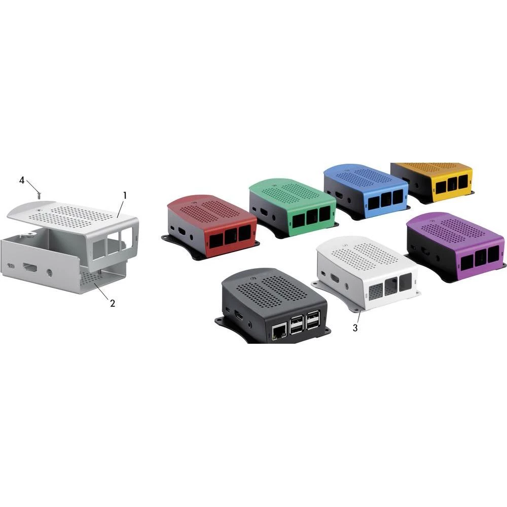 Raspberry Pi® kućište plava, crna 10135287 Raspberry Pi® slika