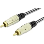Činč audio priključni kabel [1x činč utikač - 1x činč utikač] ednet 2,5 m, crna