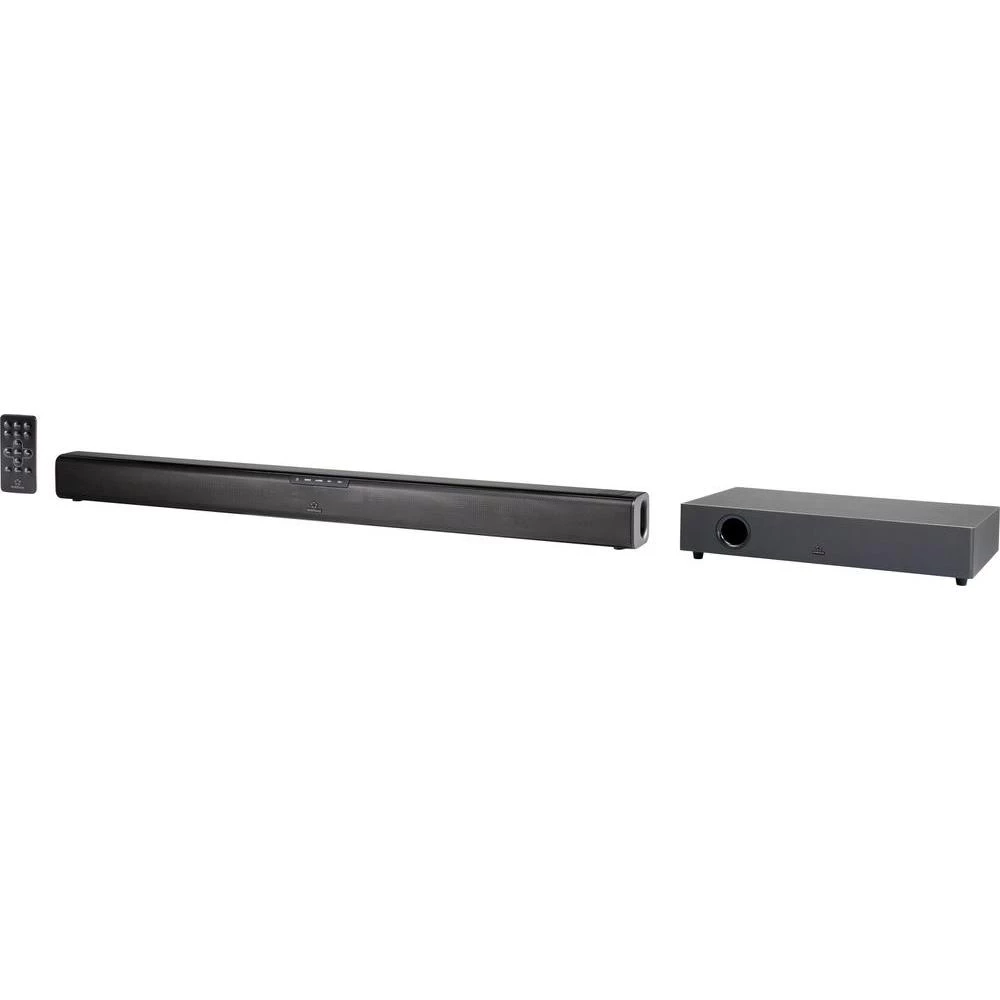 Zvučnički sustav Soundbar Renkforce uklj. bežični subwoofer, Bluetooth®, NFC, montaža na zid crna slika