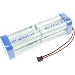 Paket baterija na punjenje 8 Mignon (AA) kabel, utikač NiMH Panasonic eneloop dvostruka kocka F2x2x2 Graupner 9.6 V 1900 mAh
