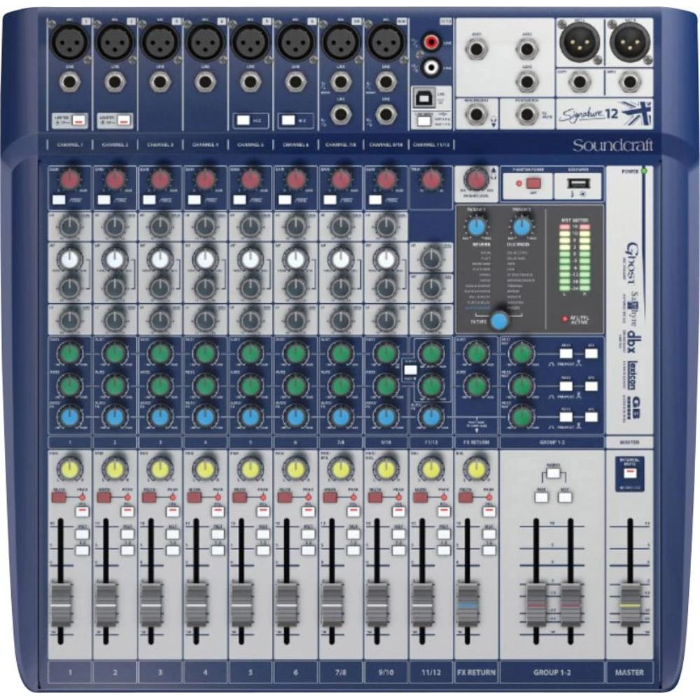 Konzolni miks pult SoundCraft SIGNATURE 12 broj kanala:12 USB priključak slika