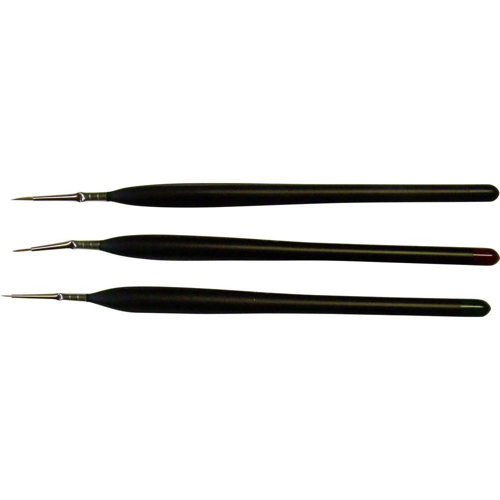 3-dijelni komplet kistova, zakrivljeni, sintetički, veličina 5/0, 00, 0, 1 set slika