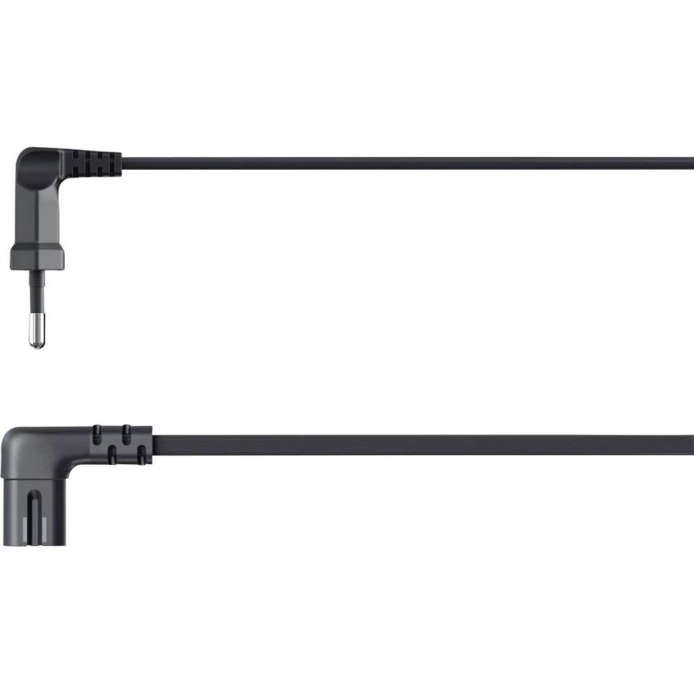 Strujni mrežni kabel [ Euro utikač - ženski utikač za male uređaje C7] 118021 Hama 3 m crna slika