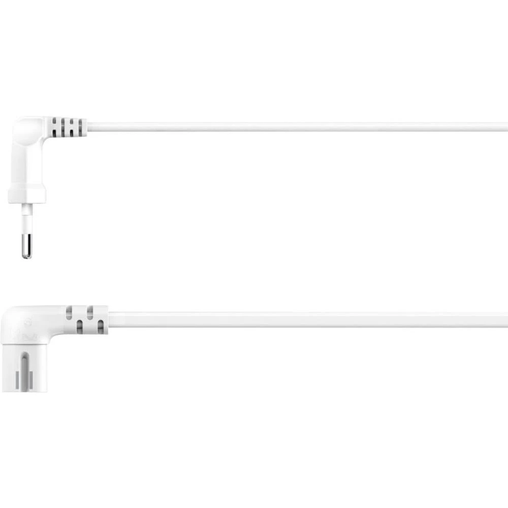 Strujni mrežni kabel [ Euro utikač - ženski utikač za male uređaje C7] 118022 Hama 5 m bijela slika