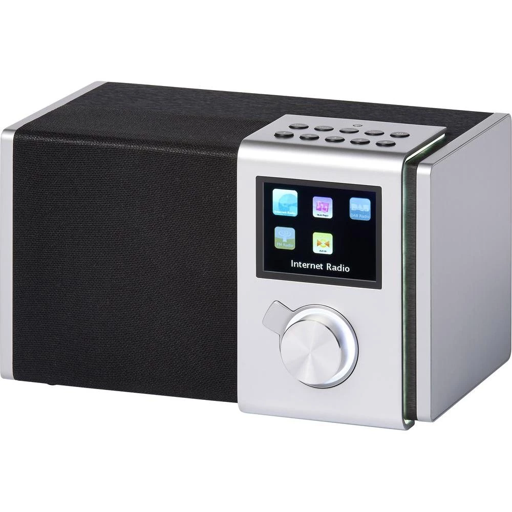 Internetski radio Noxon Nova M Stolni radio, višesobni, crna, srebrna slika
