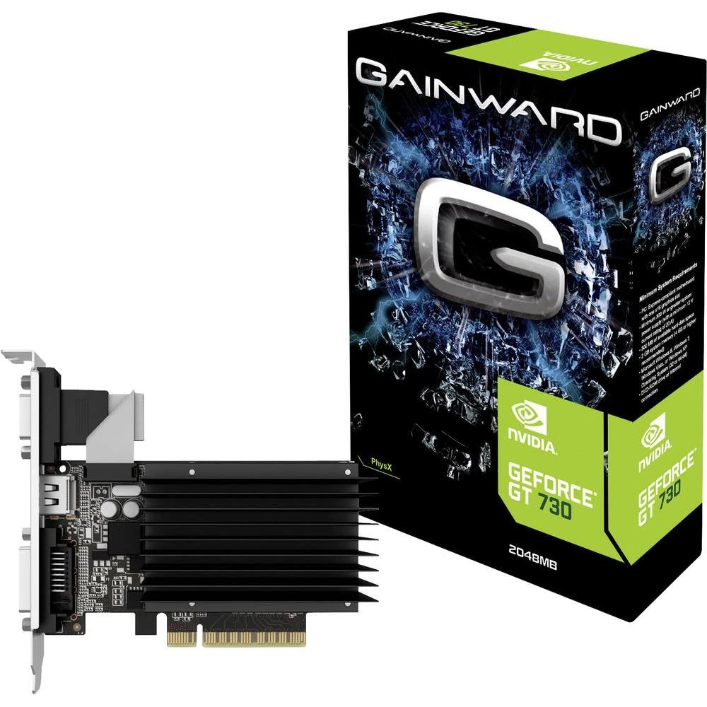 Grafička kartica Gainward Nvidia GeForce GT730 2 GB DDR3-RAM PCIe x16 DVI, VGA, HDMI™ slika