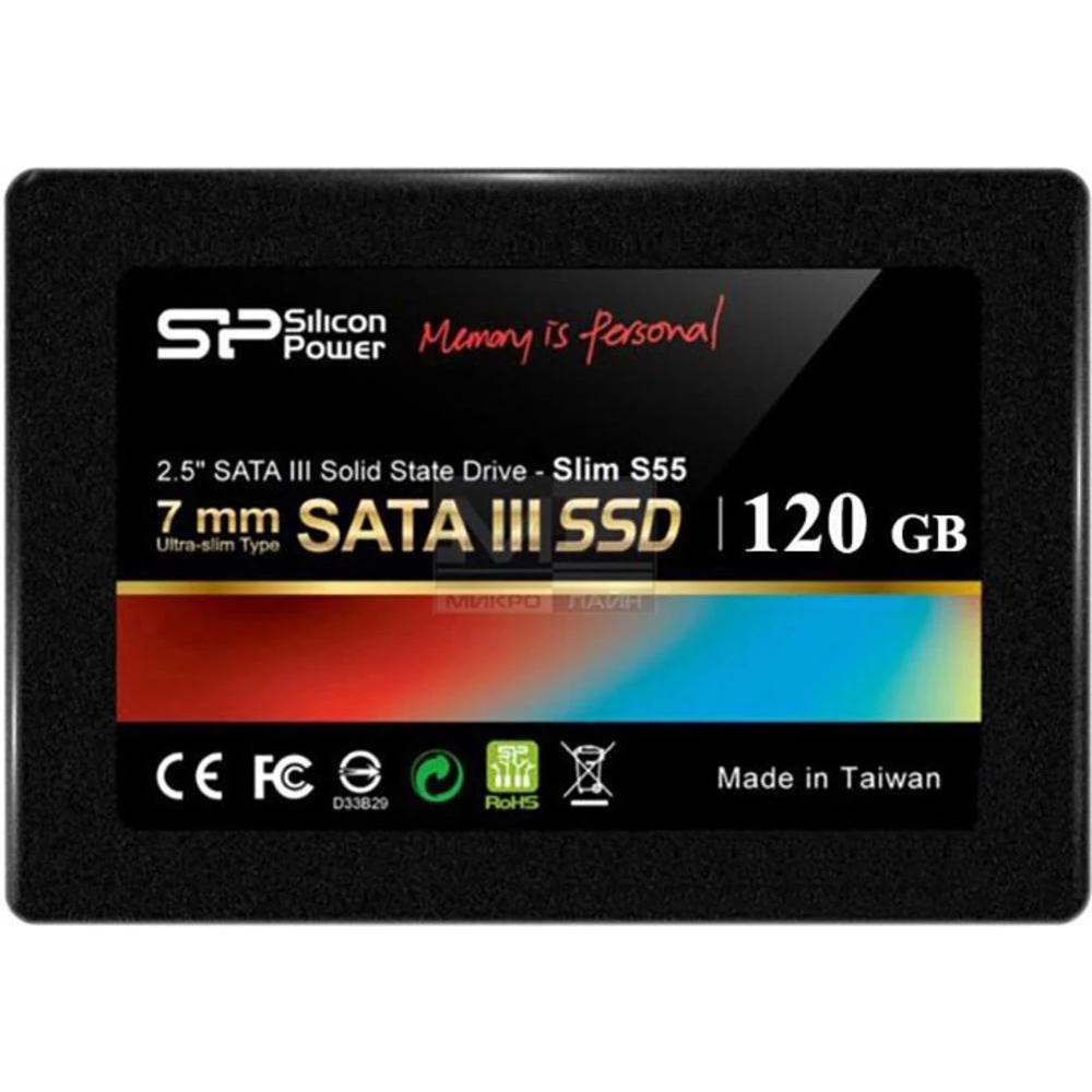 Interni SSD tvrdi disk 6.35 cm (2.5 ") SP120GBSS3S55S25 Silicon Power S55 Retail 120 GB SATA III slika