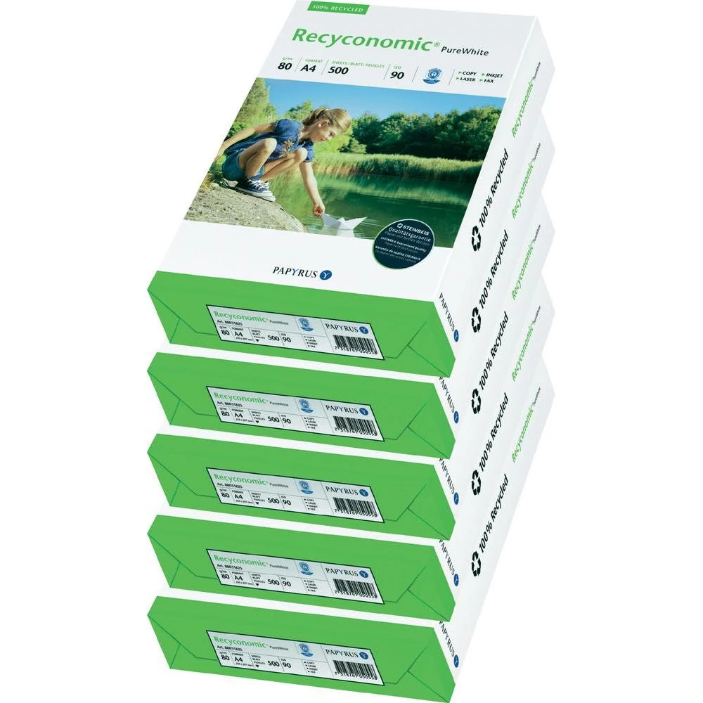 Papyrus Recyconomic 90 reciklirani papir za pisače 88031825 5 kom. u setu DIN A4 80 g/m 2500 listova slika