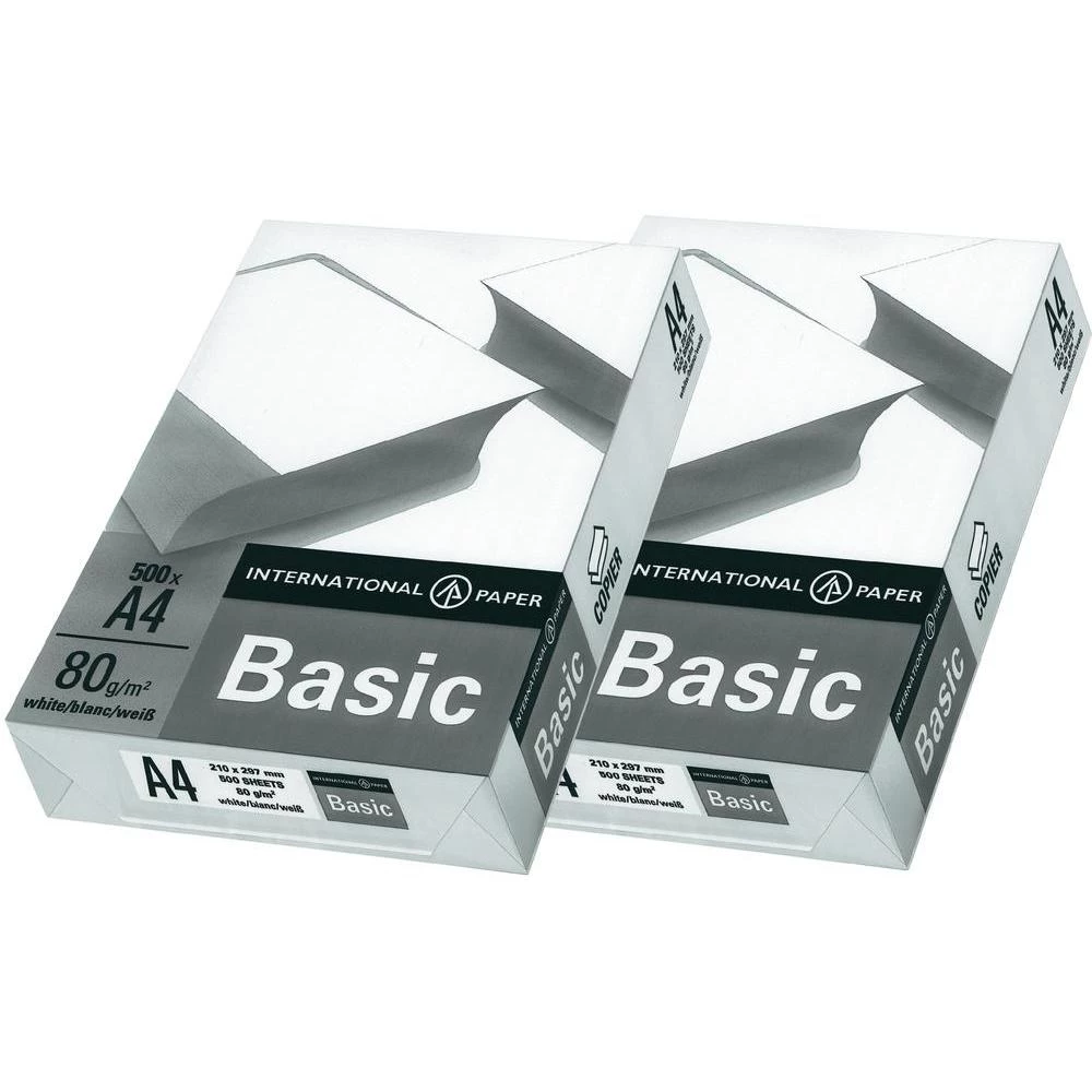 International Paper IP Basic univerzalni papir za pisače 88070920 2 kom. DIN A4 80 g/m 1000 listova bijeli slika