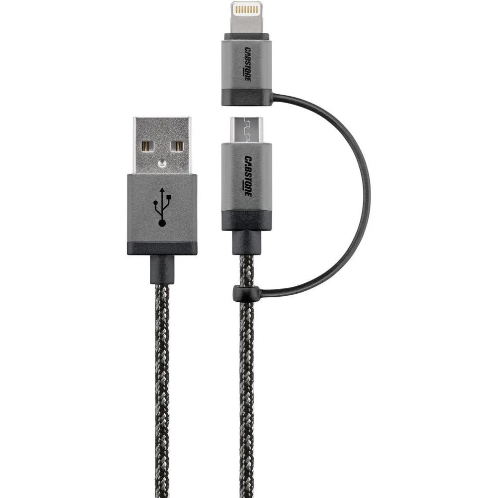 iPod/iPhone/iPad kabel za punjenje/podatkovni kabel [1x USB 2.0 utikač A - 2x USB 2.0 utikač Micro-B, Apple Dock utikač Lightnin slika