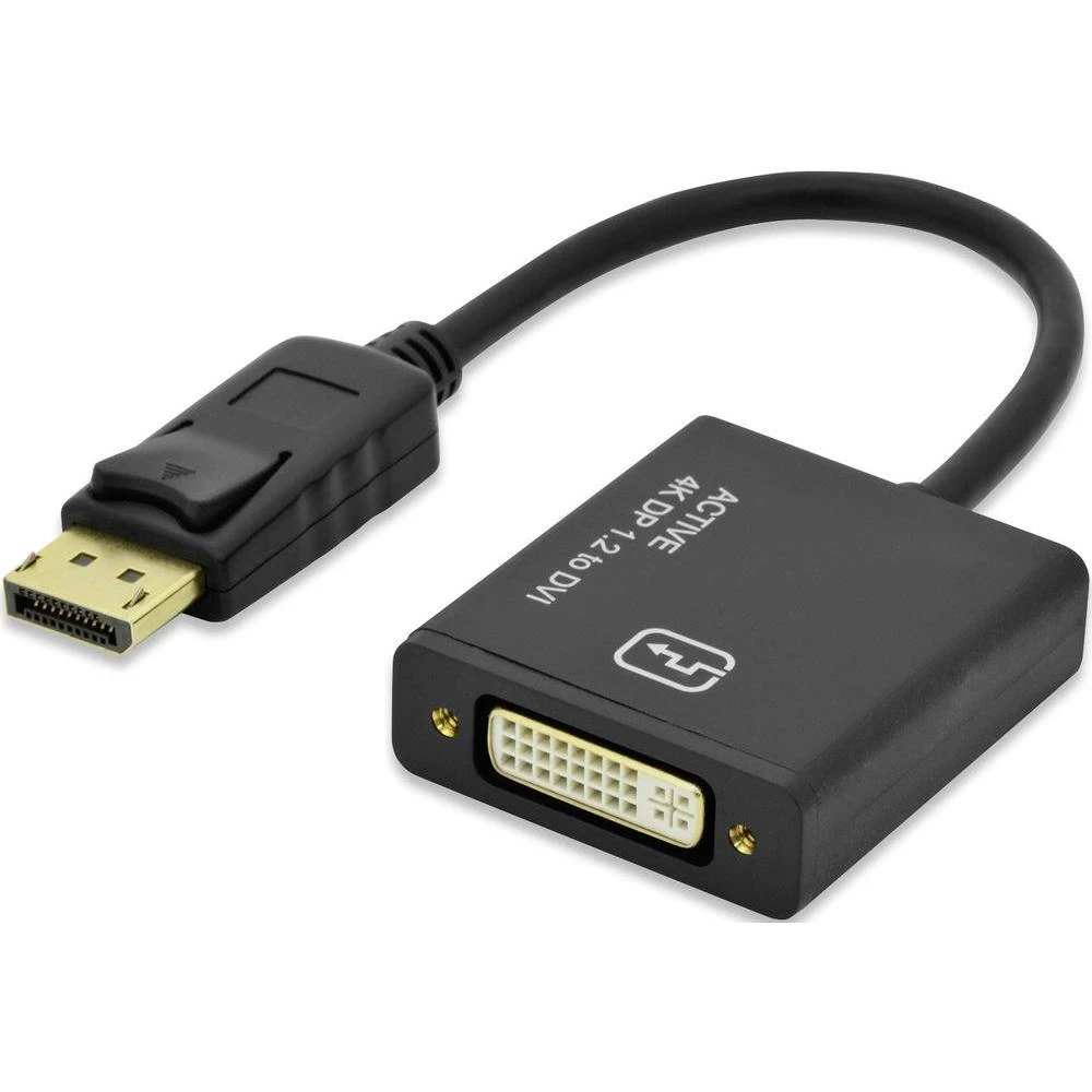DisplayPort / DVI adapter [1x DisplayPort utikač => 1x DVI utikač ženski 24+5pol.] ednet crna slika