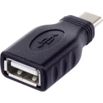USB 2.0 adapter [1x USB-C™ utikač - 1x USB 2.0 ženski utikač A] renkforce crna, s OTG funkcijom, pozlaćeni utični kontakti