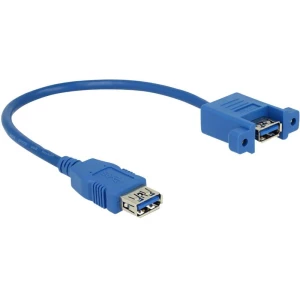 USB 3.0 produžni kabel za ugradnju [1x USB 3.0 ženski utikač A - 1x USB 3.0 ženski utikač A] Delock 0.25 m plava slika