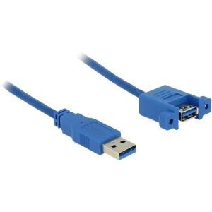 USB 3.0 produžni kabel za ugradnju [1x USB 3.0 utikač A - 1x USB 3.0 ženski utikač A] Delock 1 m plava slika