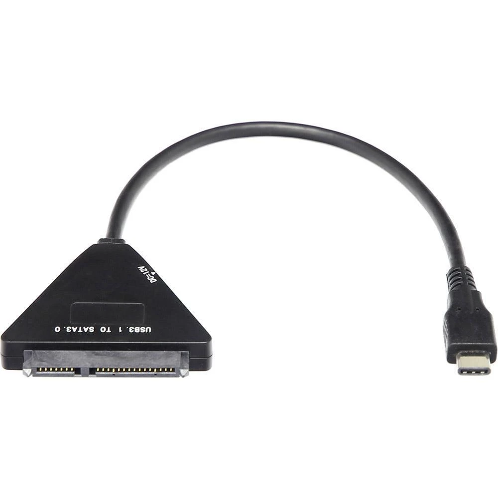 Priključni kabel za računalo [1x SATA strujni utikač 15pol. - 1x USB 3.1 utikač C] Joy-it crna slika