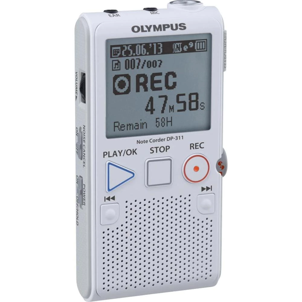 Digitalni diktafon DP-311 Olympus trajanje snimanja (maks.) 166 sati srebrna slika