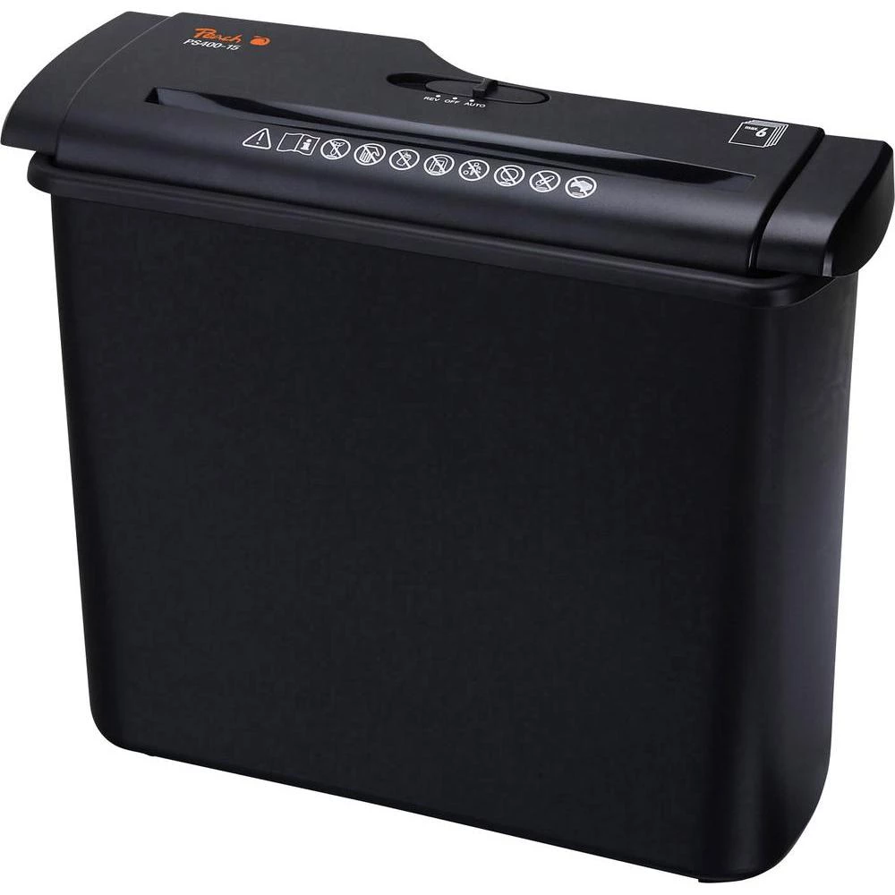 Uništavač dokumenata Peach PS400-15 rezanje na trake, stupanj sigurnosti: 2 također uništava spajalice, kreditne kartice slika