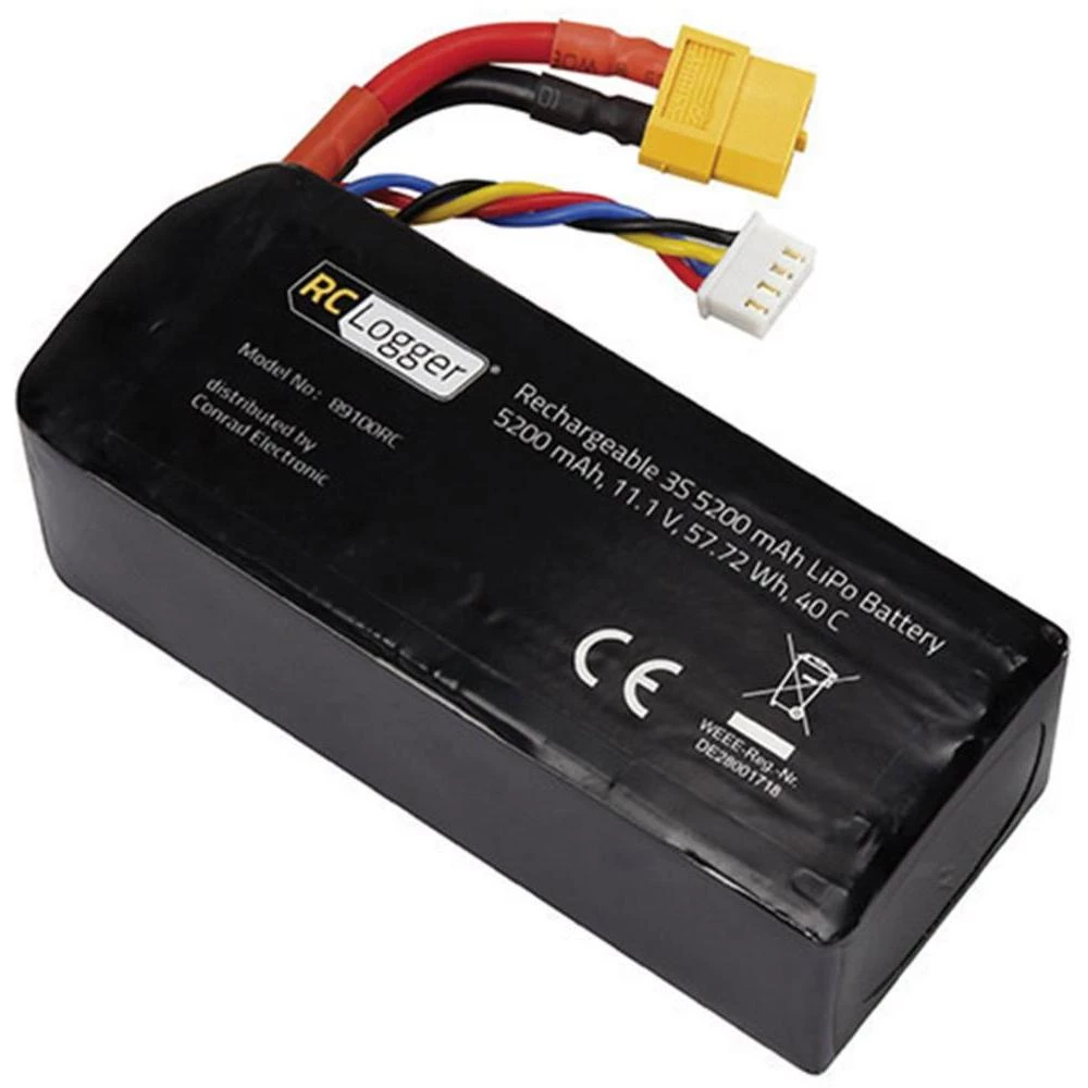 Baterija za modele Stick XT60 RC Logger (LiPo) 11.1 V 5200 mAh slika