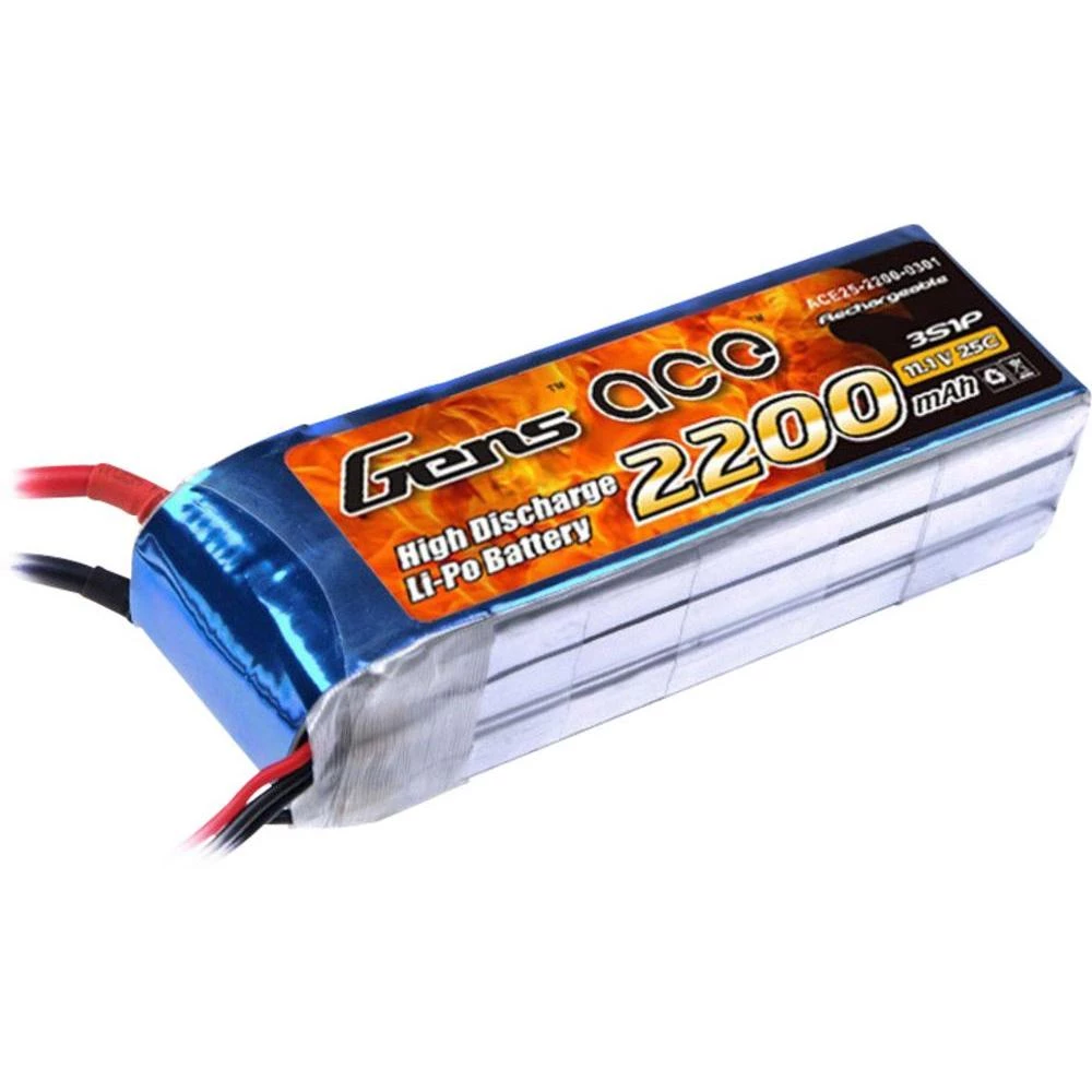 Modeliranje-baterija (LiPo) 11.1 V 2200 mAh 25 C Gens ace T-utikač slika