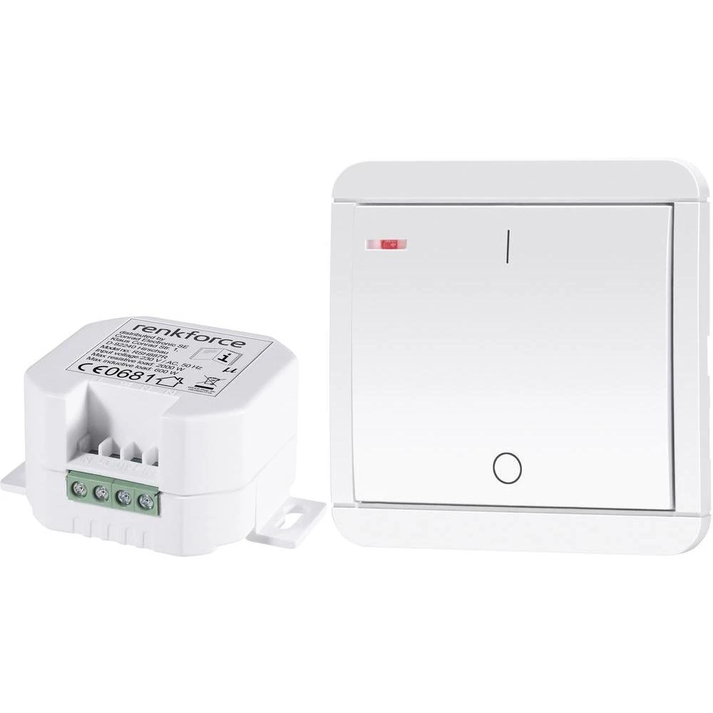 Bežični komplet prekidača RS2W na zid, u zid 2-dijelni domet maks. (na otvorenom) 150 m slika