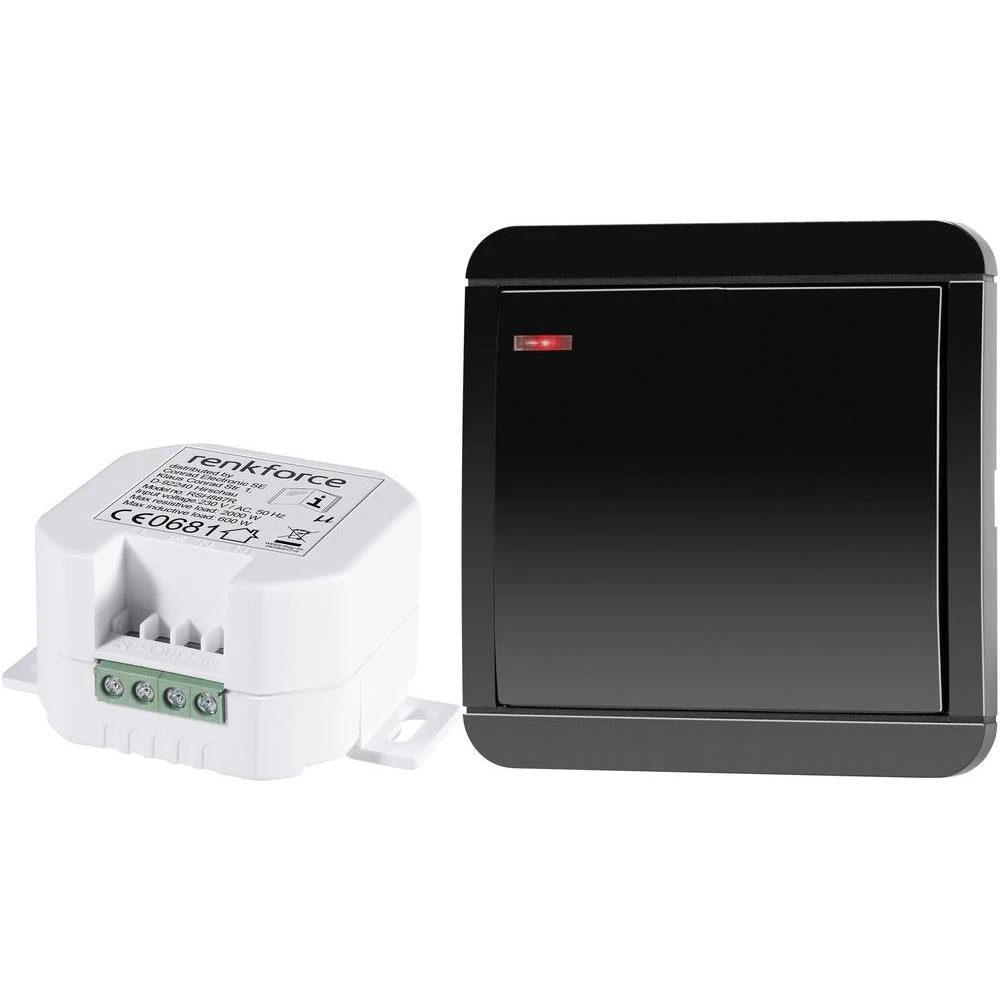 Bežični komplet prekidača RS2W na zid, u zid 2-dijelni domet maks. (na otvorenom) 150 m slika