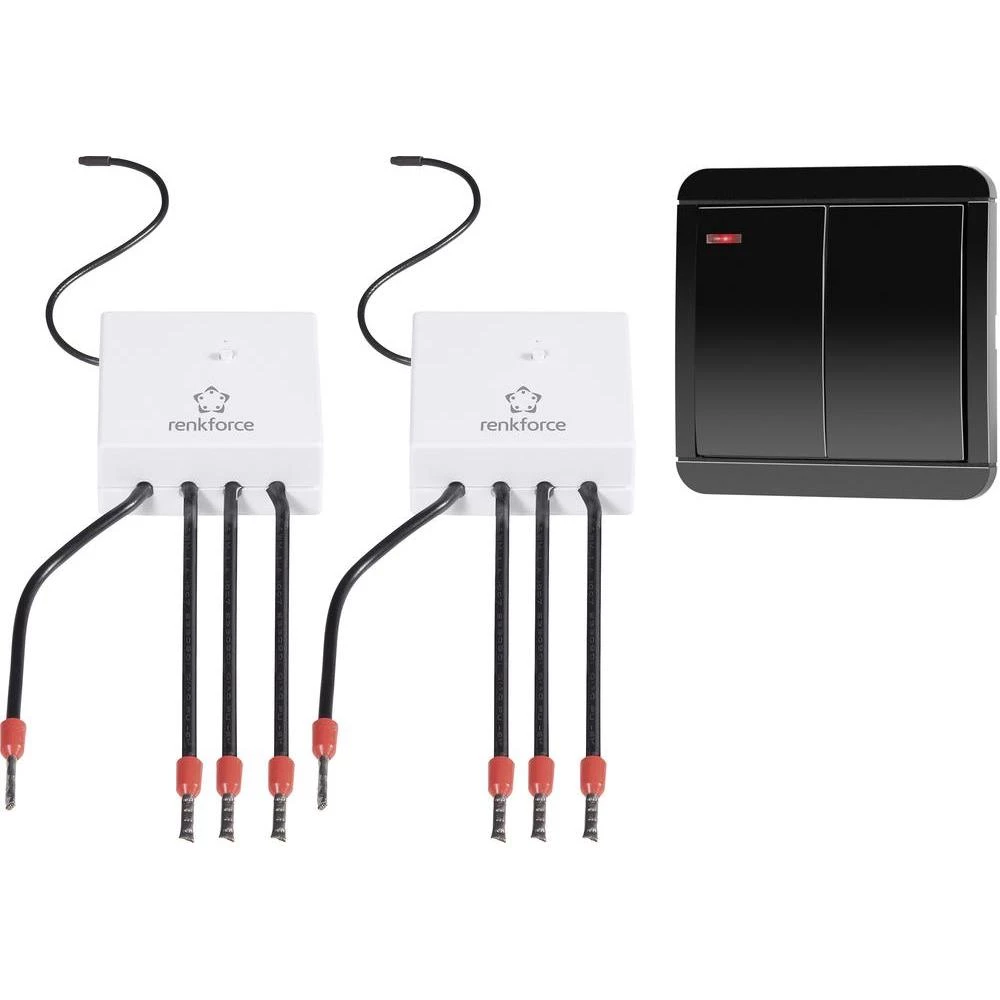 Bežični komplet prekidača RS2W na zid, u zid 3-dijelni domet maks. (na otvorenom) 150 m slika