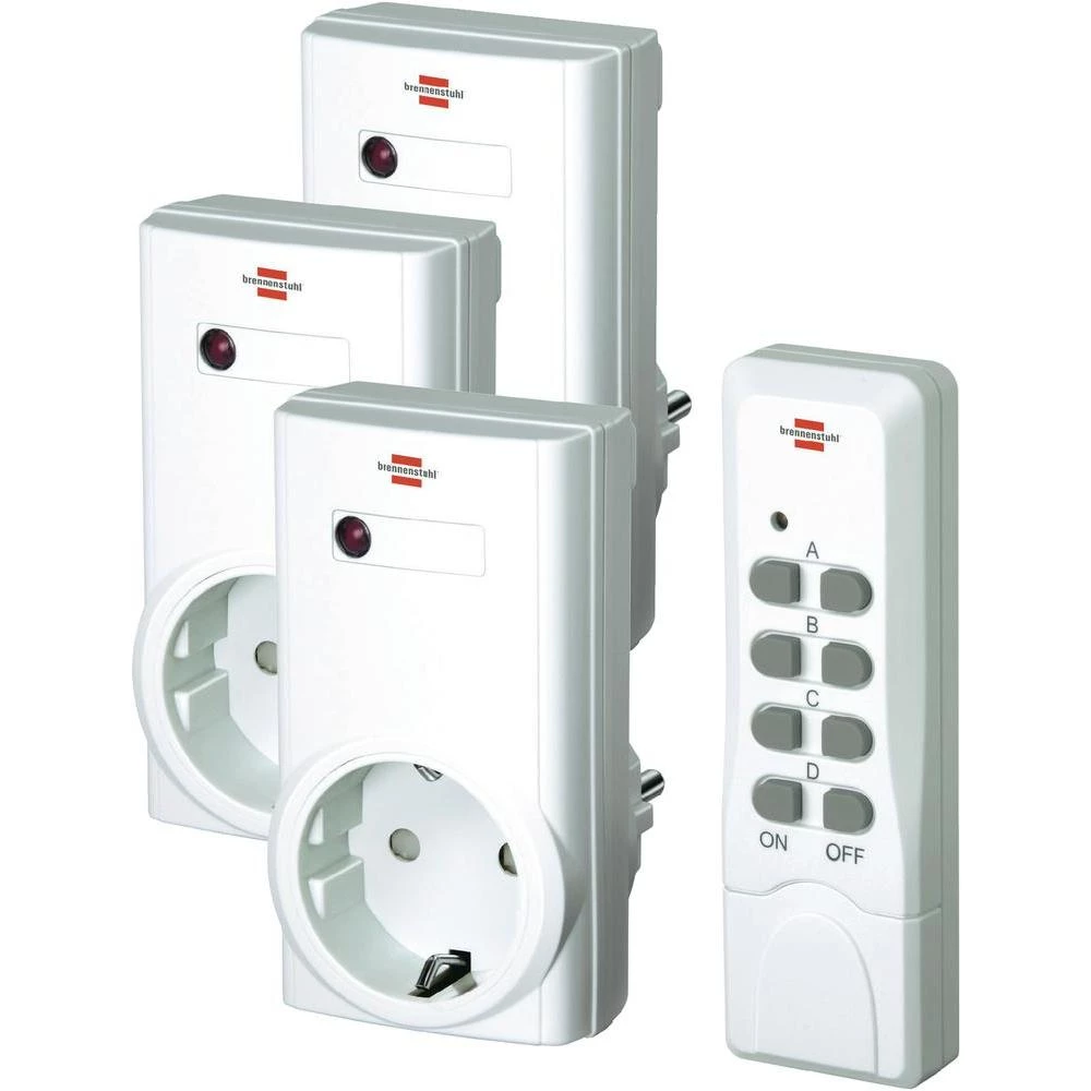 Set bežični prekidač međuutikač 4-dijelni domet maks. (na otvorenom) 25 m mjesto primjene: unutrašnje područje slika