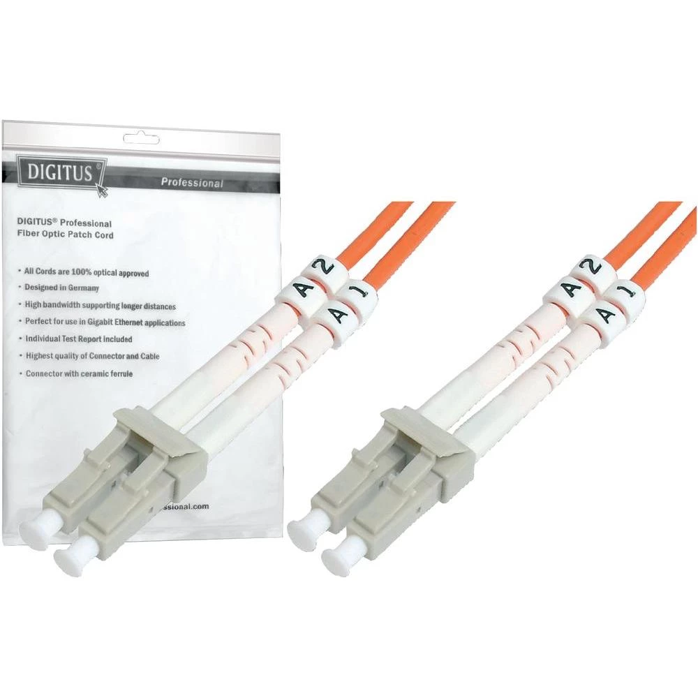 Digitus Professional Kabel svjetlovoda;Duplex Muški konektor LC / Muški konektor LC 62,5/125µ Multimode OM1 2 m slika