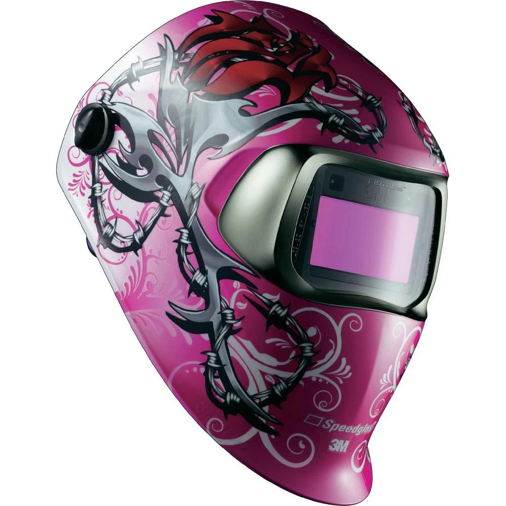 SpeedGlas 100 SHIELD WILD 'n' PINK zaštitna kaciga za varenje EN 379, EN 166, EN 175, EN 169 H752020 slika